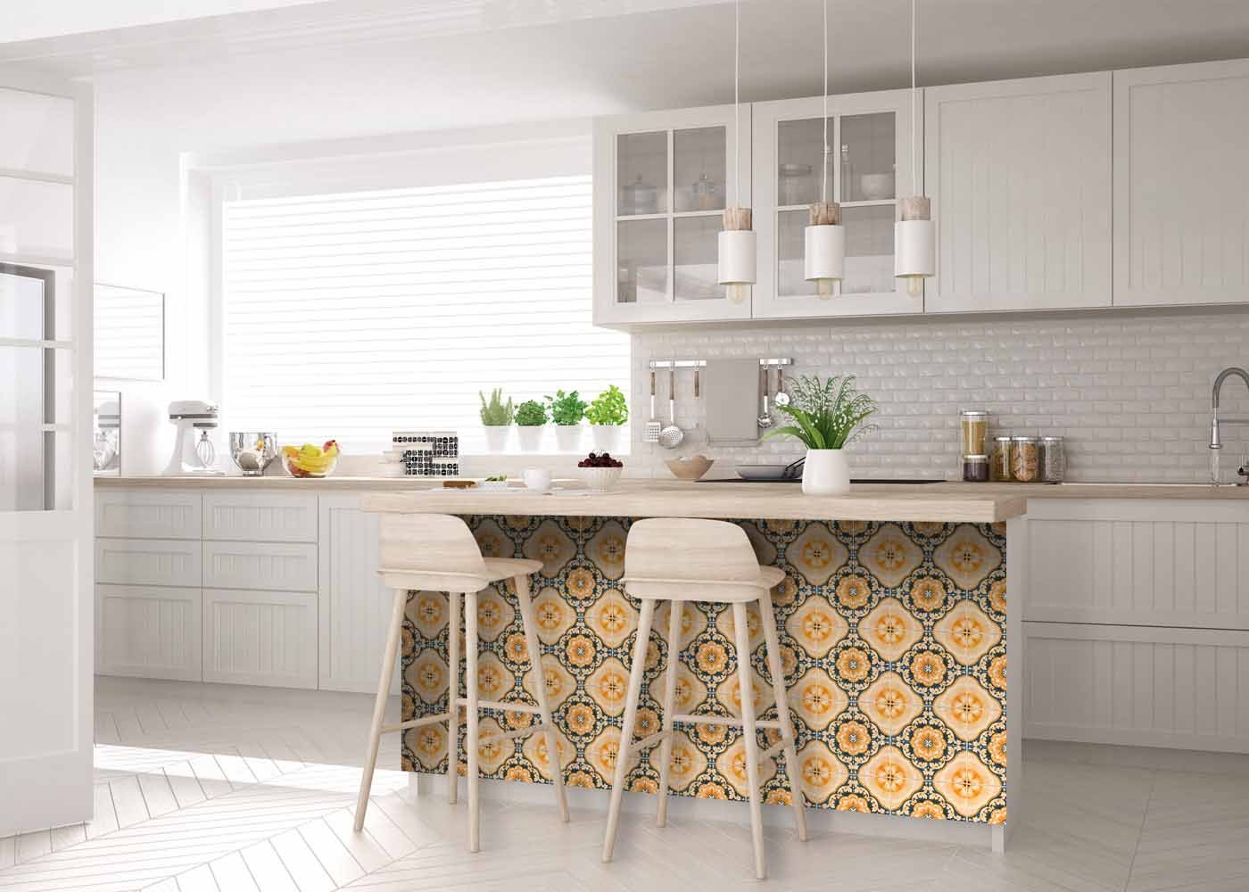 6" X 6" Golden Deco Peel And Stick Removable Tiles