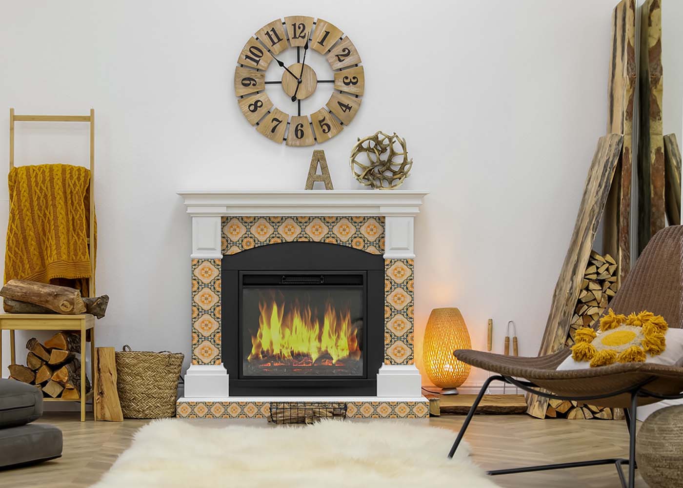 7" X 7" Golden Deco Peel And Stick Removable Tiles