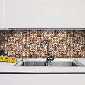 6" X 6" Bella Terra Peel And Stick Removable Tiles