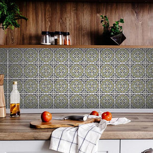 5" X 5" Vintage Aegean Removable Peel and Stick Tiles