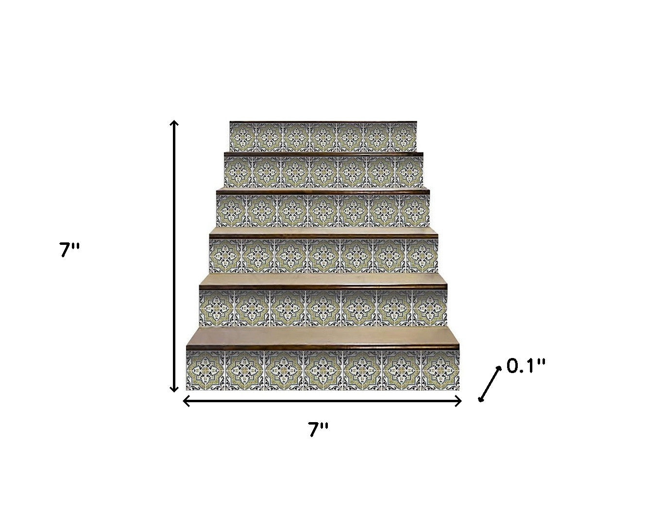 7" X 7" Vintage Aegean Removable Peel and Stick Tiles