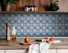 Teal Taupe Sia Removable Peel and Stick Tiles 8