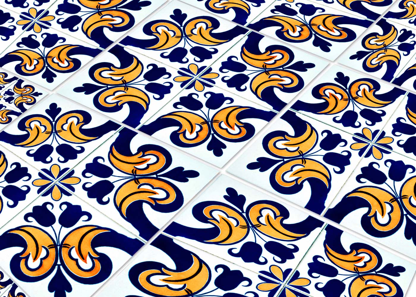 Blue Mikos Removable Peel And Stick Tiles - 4" x 4"