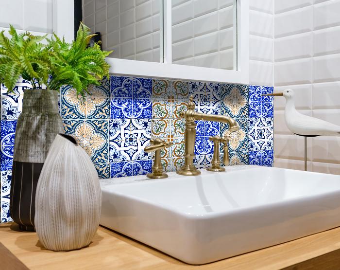 7" X 7" Bella Mix Mosaic Removable Peel and Stick Tiles