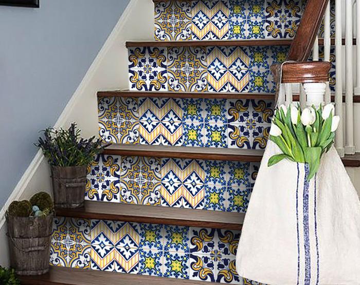 4" X 4" Addison Multi Mosaic Peel And Stick Tiles