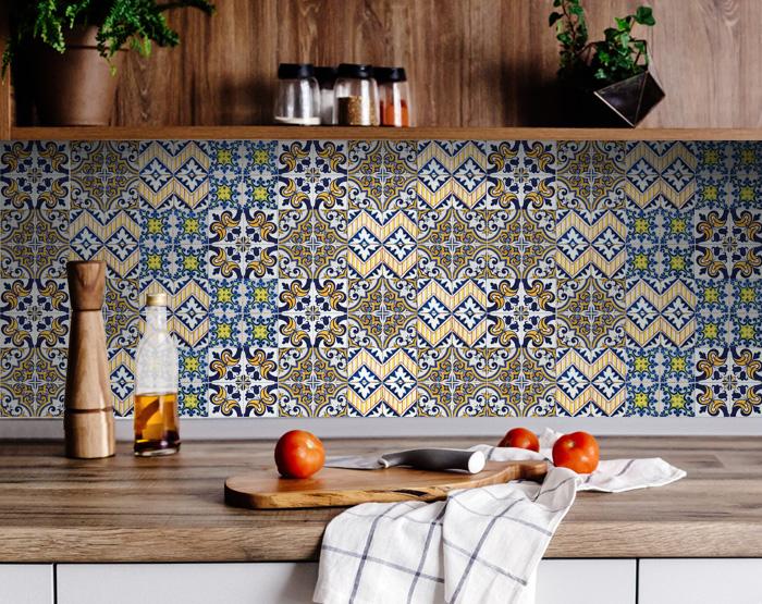 7" X 7" Addison Multi Mosaic Peel and Stick Tiles