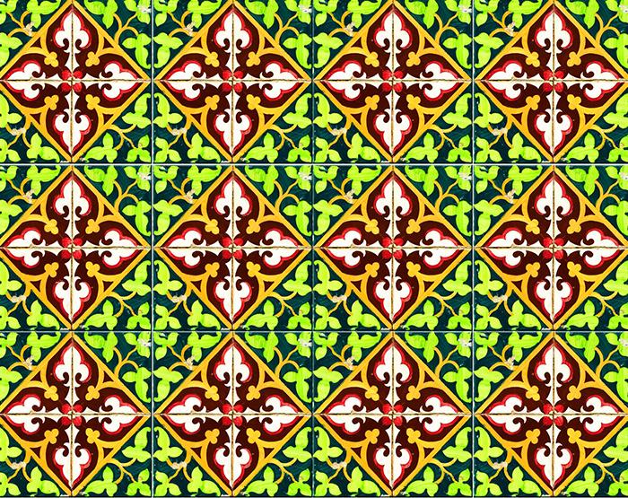 5" X 5" Green Leva Removable Peel and Stick Tiles