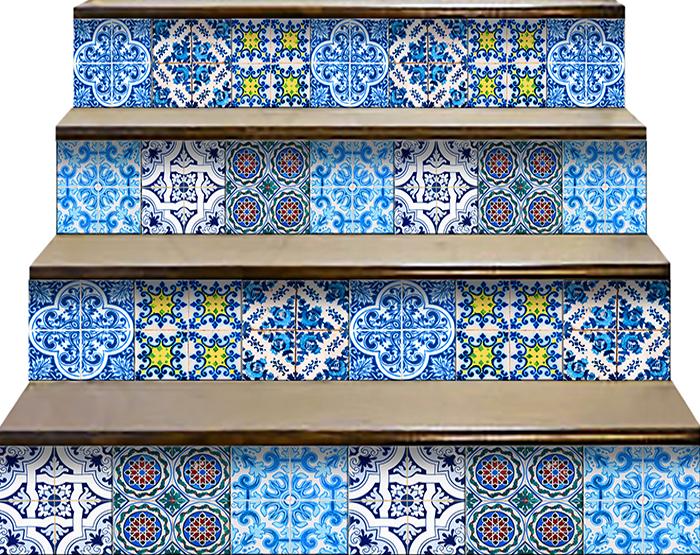 7" X 7" Greta Multi Mosaic Peel and Stick Tiles