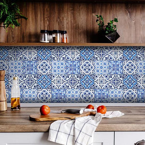 6" X 6" Azul Multi Mosaic Peel and Stick Tiles