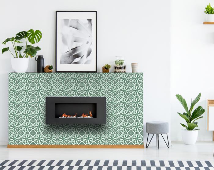 5" X 5" Glenda Sage  Removable Peel and Stick Tiles