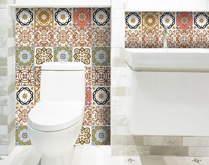 6" x 6" Snickerdoodle Mosaic Pop Peel and Stick Removable Tiles