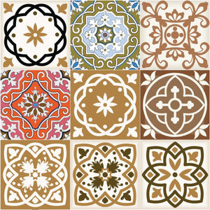 8" x 8" Snickerdoodle Mosaic Pop Peel and Stick Removable Tiles