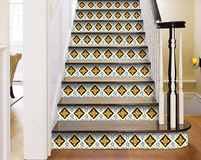 6" x 6" Gold Snowflake Peel and Stick Removable Tiles