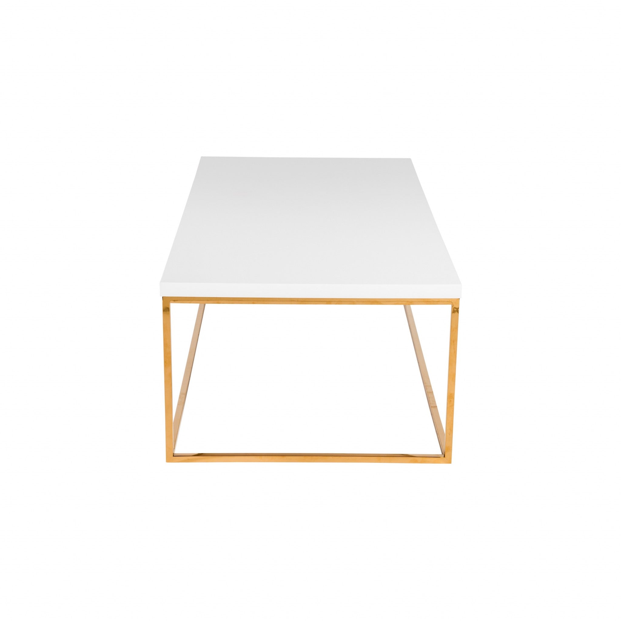 白色和金色高光咖啡桌