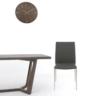 Set of Two Gray Faux Faux Leather Steel Stacking Chairs