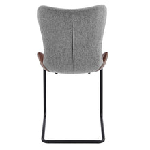 Set of Two Brown Metro Mix Cantilever Dining Chairs