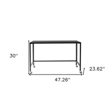 Black Minimalist Metal Folding Table Desk