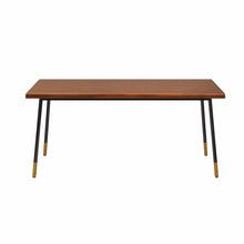 Brown Wood Dining Table with Black Steel Legs 63