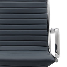Executive Blue and Chrome High Back Office Chair