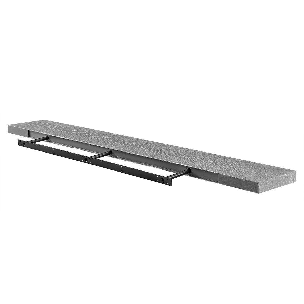 75" Dark Gray Whitewash Wooden Floating Shelf