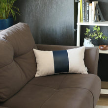 Set of 2 Navy and White Modern Throw Pillow Covers