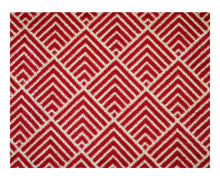 2' x 3' Deep Red and Tan Arrow Geo Washable Floor Mat