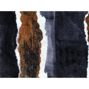 2' x 4' Gray and Brown Abstract Southwest Washable Floor Mat