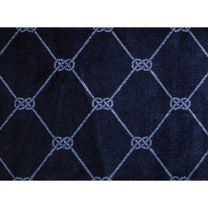 2' x 3' Navy Nautical Knots Washable Floor Mat