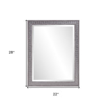 Warm Gray Faux Wood Rectangle Mirror