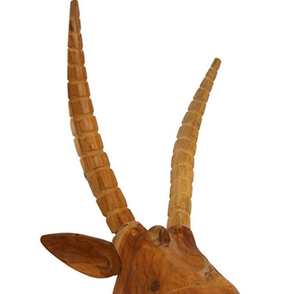 Elk Head Traditional Teak Root Wall Décor