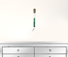 Pincel de caligrafía decorativa de disco de ábaco de jade verde claro