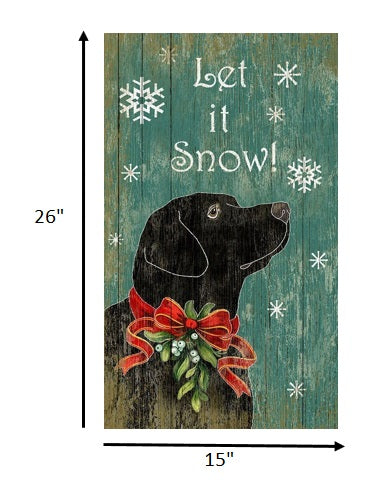 Black Lab Winter Snow Wall Art