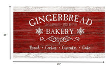 Rustic Vintage Gingerbread Red and White Wall Art