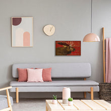 Decoración de pared de madera de alce envejecido