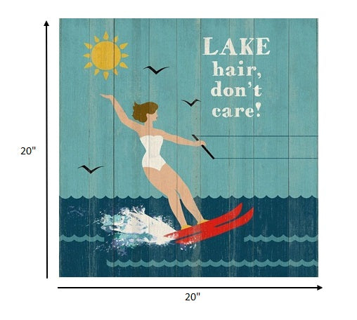 Lake Hair Don't Care Watersking Wall Décor