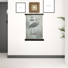 Grey Vintage Heron Tapestry Wall Décor