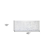 Monochrome Grey Leaves Print Wood Plank Wall Art