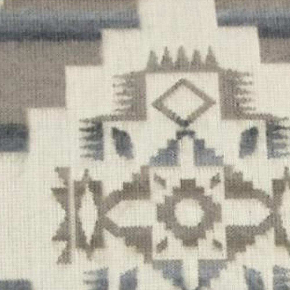 Funda de almohada hecha a mano del sudoeste gris claro ultrasuave de 20"