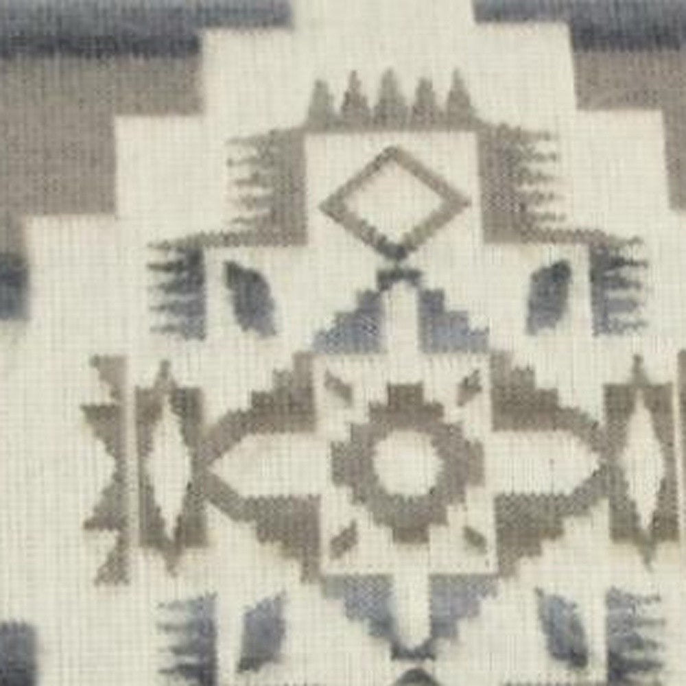 Funda de almohada hecha a mano del sudoeste gris claro ultrasuave de 20"