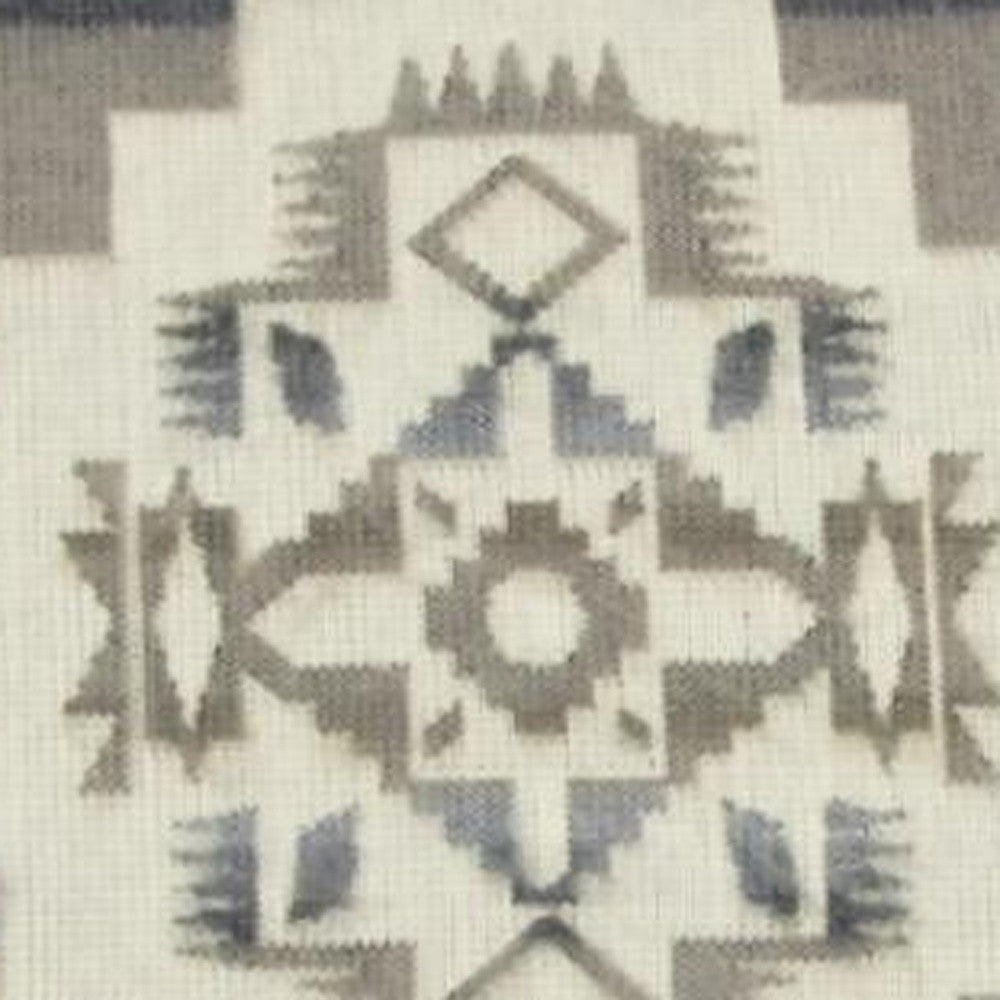 Funda de almohada hecha a mano del sudoeste gris claro ultrasuave de 20"