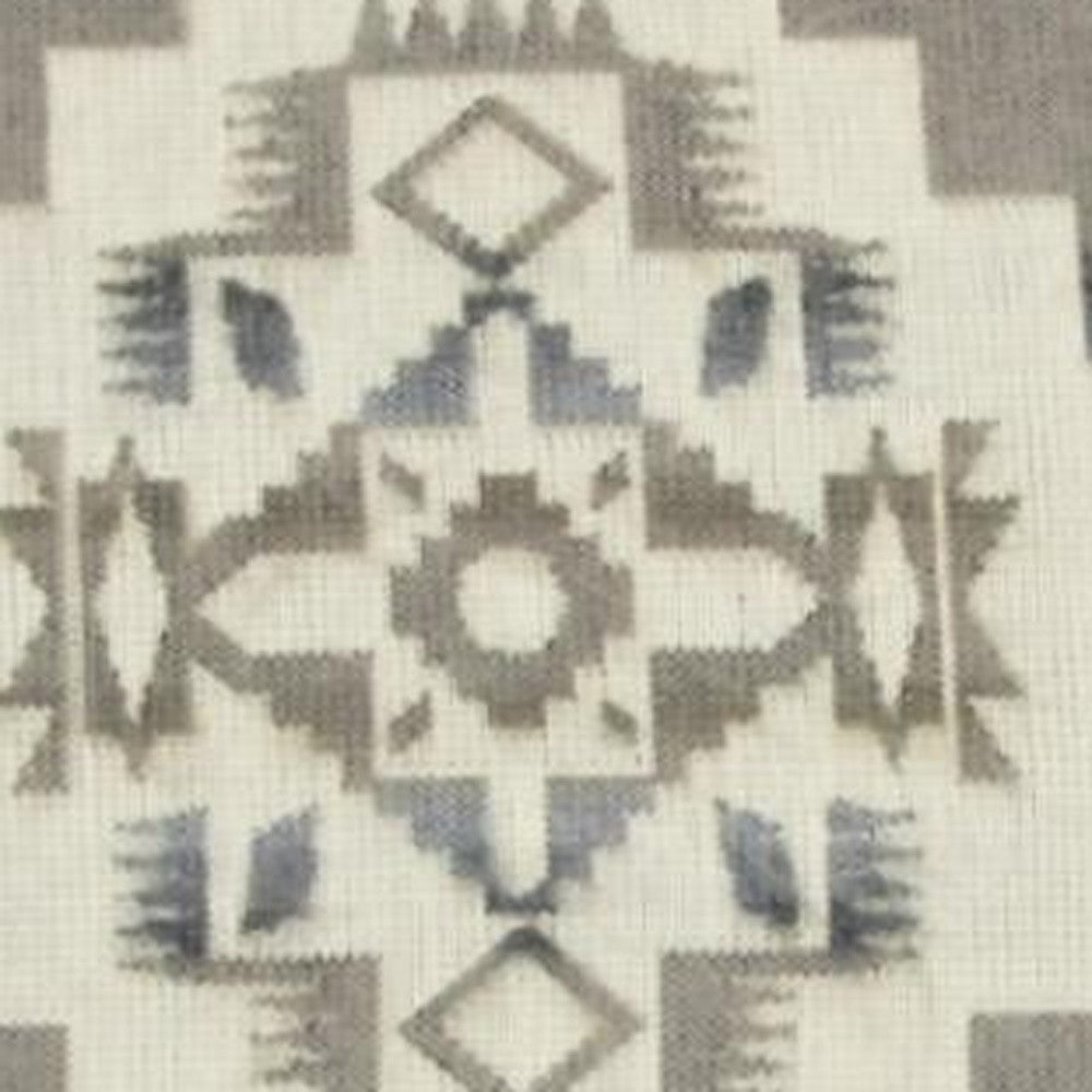 Funda de almohada hecha a mano del sudoeste gris claro ultrasuave de 20"