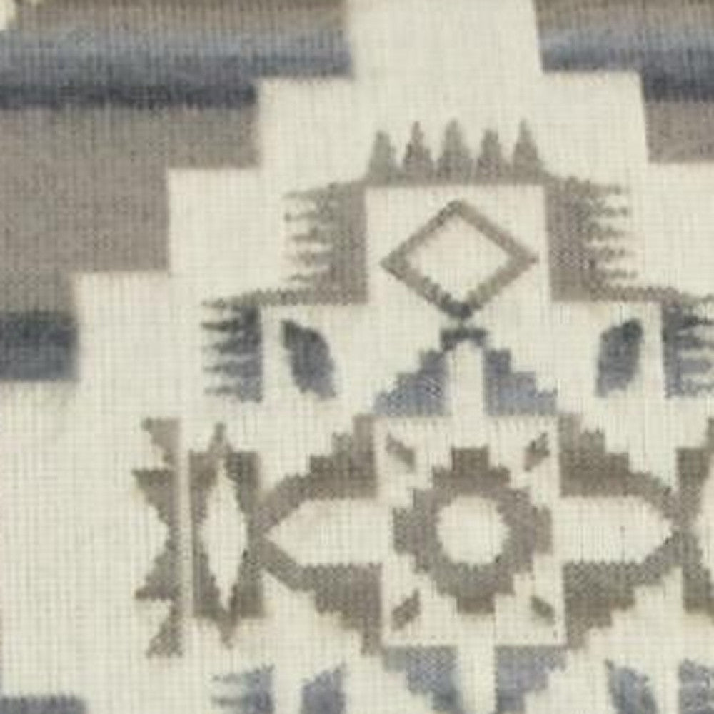 Funda de almohada hecha a mano del sudoeste gris claro ultrasuave de 20"