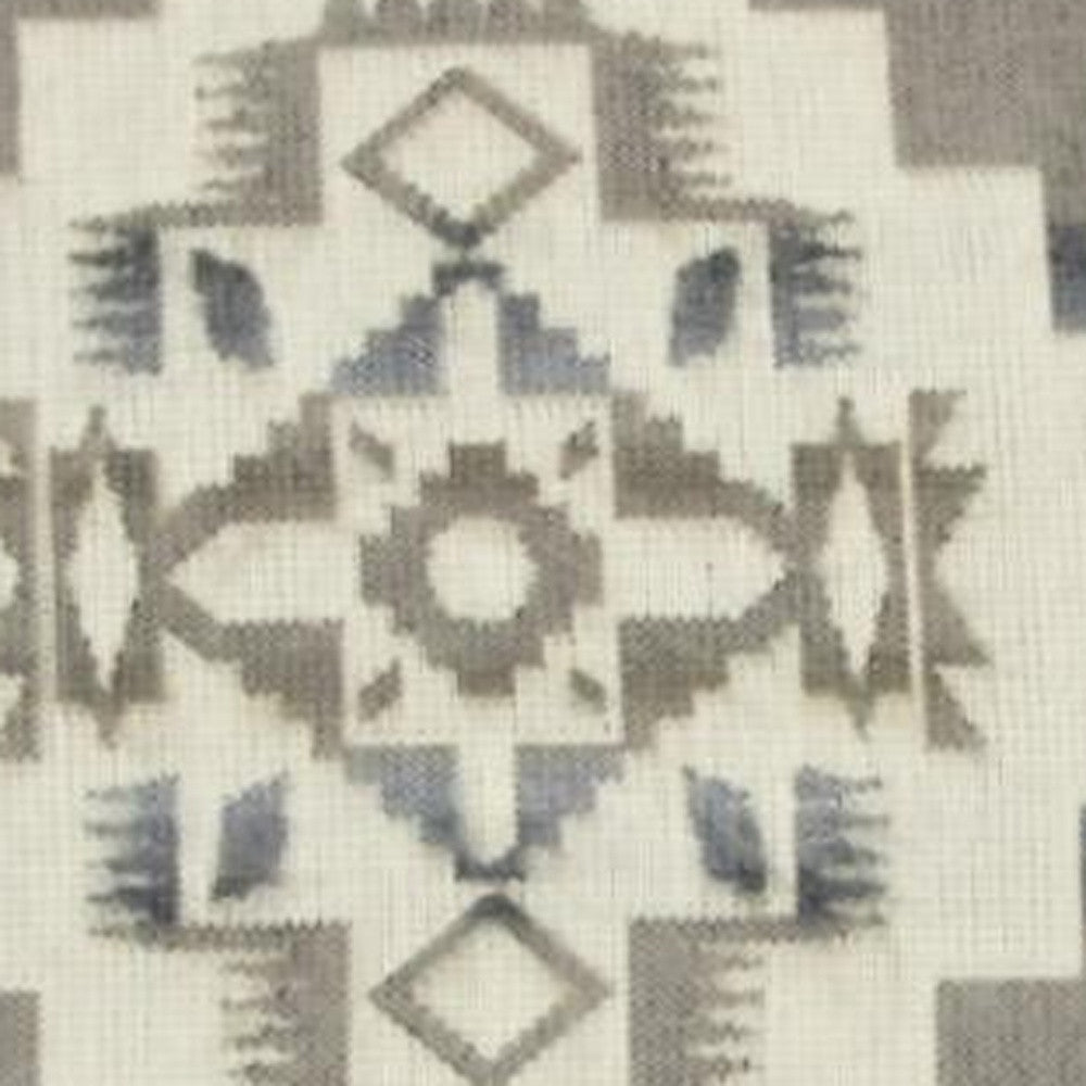 Funda de almohada hecha a mano del sudoeste gris claro ultrasuave de 20"