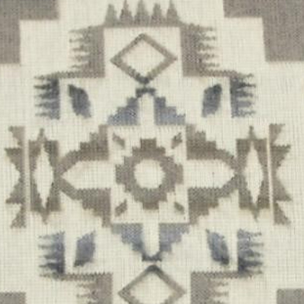 Funda de almohada hecha a mano del sudoeste gris claro ultrasuave de 20"