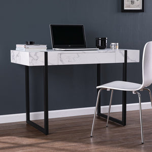 45" White And Black Writing Desk