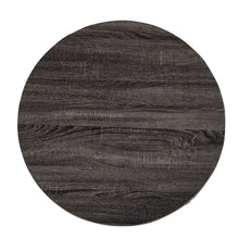 32 英寸香檳和木炭製造的木質和金屬鐵藝圓形咖啡桌