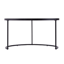 黑色和銀色鏡面圓形嵌套咖啡桌套裝（兩件套）