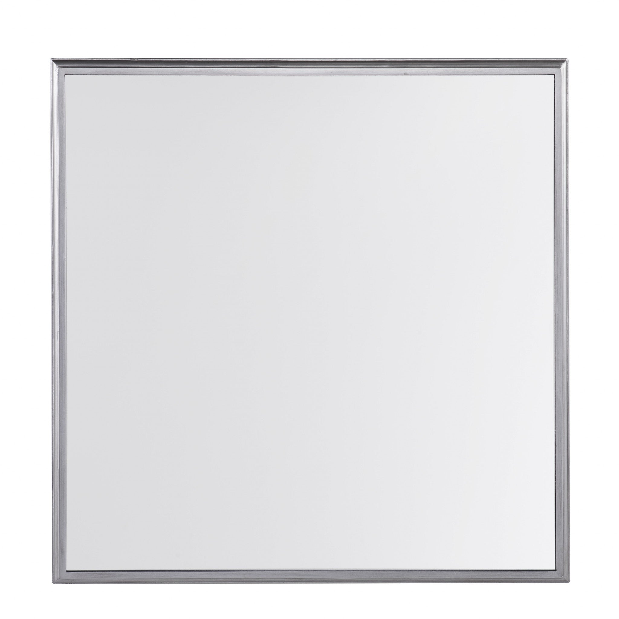 Silver Mirrored Glass Square Coffee Table 29"