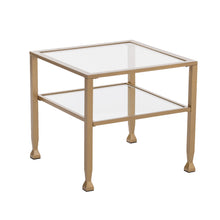 Gold Glass And Metal Square Coffee Table 21