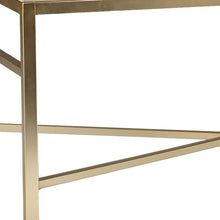 Mesa de centro rectangular de madera y metal fabricado en blanco hueso de 42